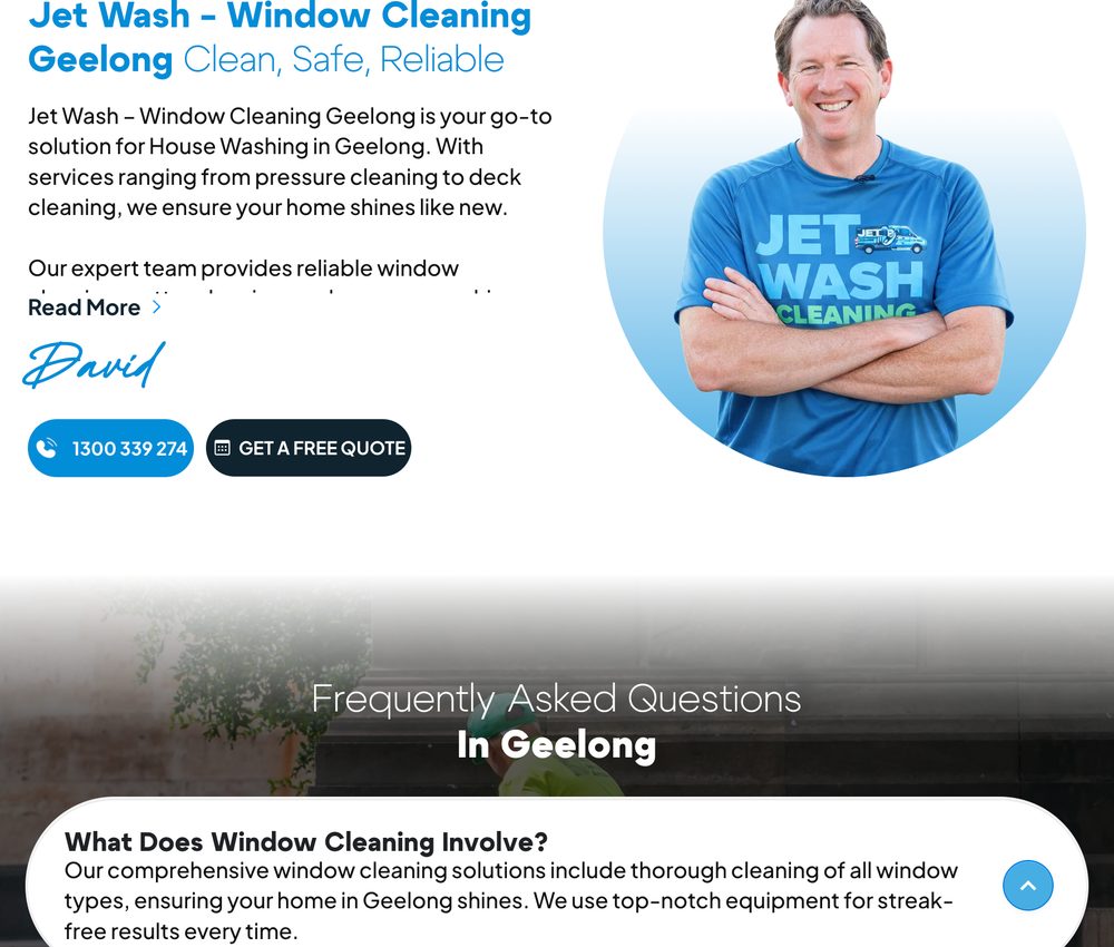 Jet Wash Torquay window and pressure cleaning website ranked on Google by Intrigue Digital
