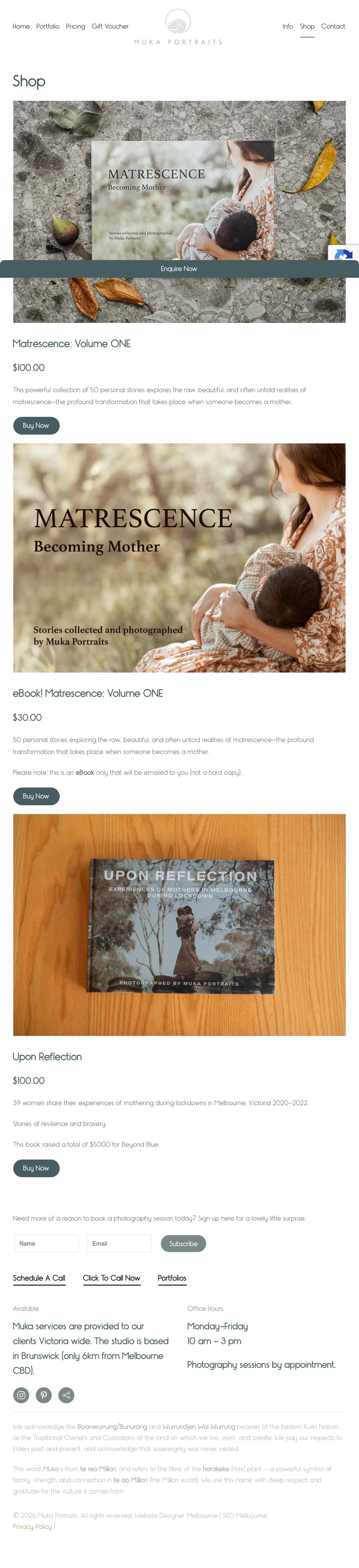 Muka Portraits Melbourne portrait photography website built and optimised by Intrigue Digital